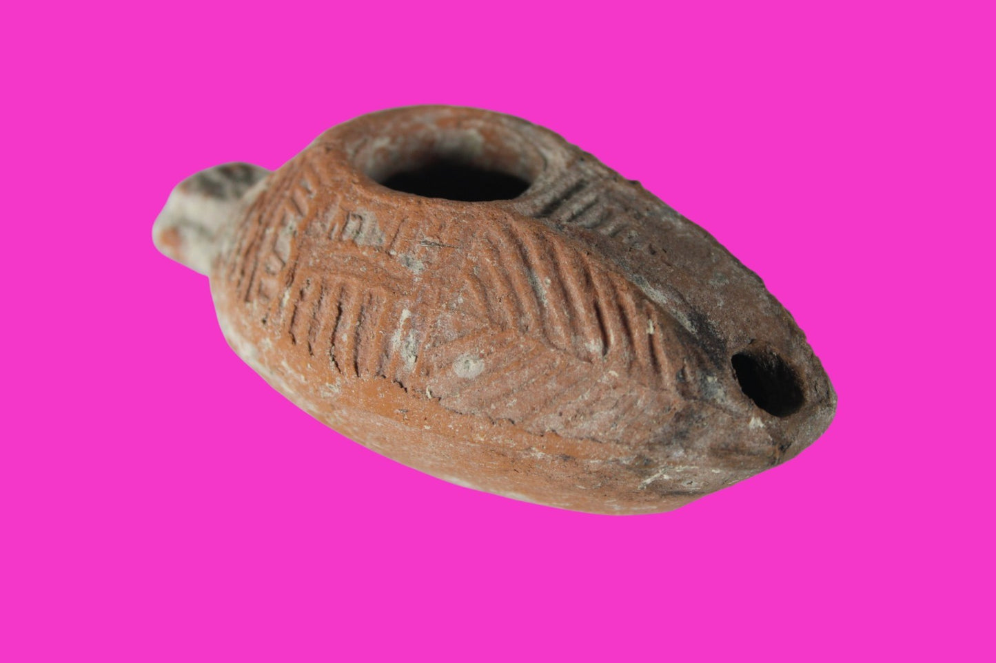 Holy Land Oil Lamp Ancient Artifact Time of the Christians 313-636 AD COA 194