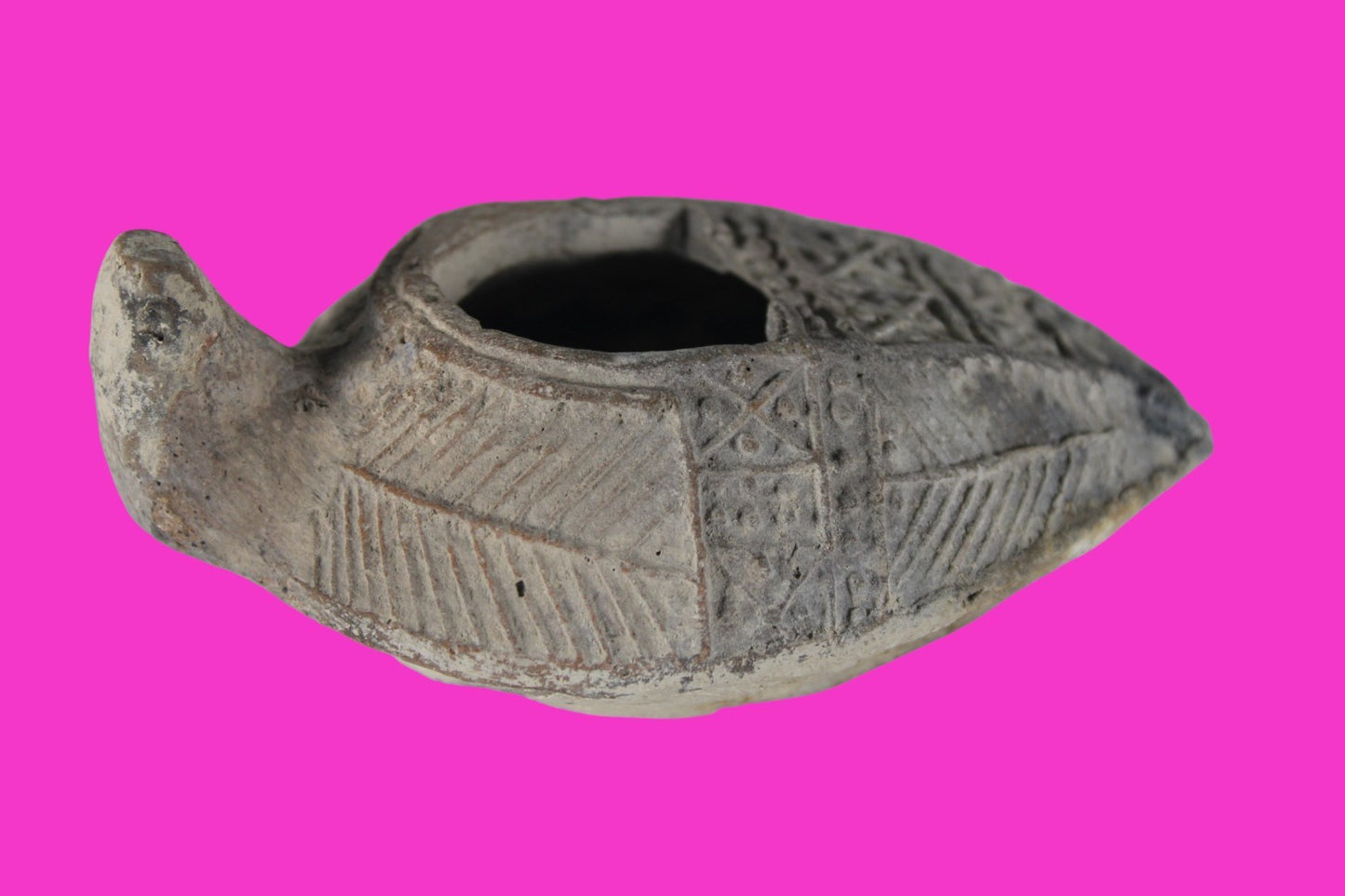 Holy Land Oil Lamp Ancient Artifact Time of the Christians 313-636 AD COA 225