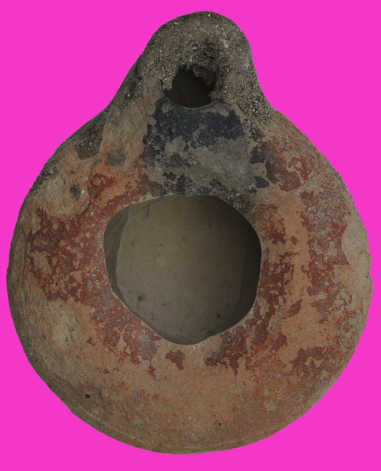 Holy Land Oil Lamp Ancient Artifact Time of Jesus & Apostles 63BC-323AD COA 141