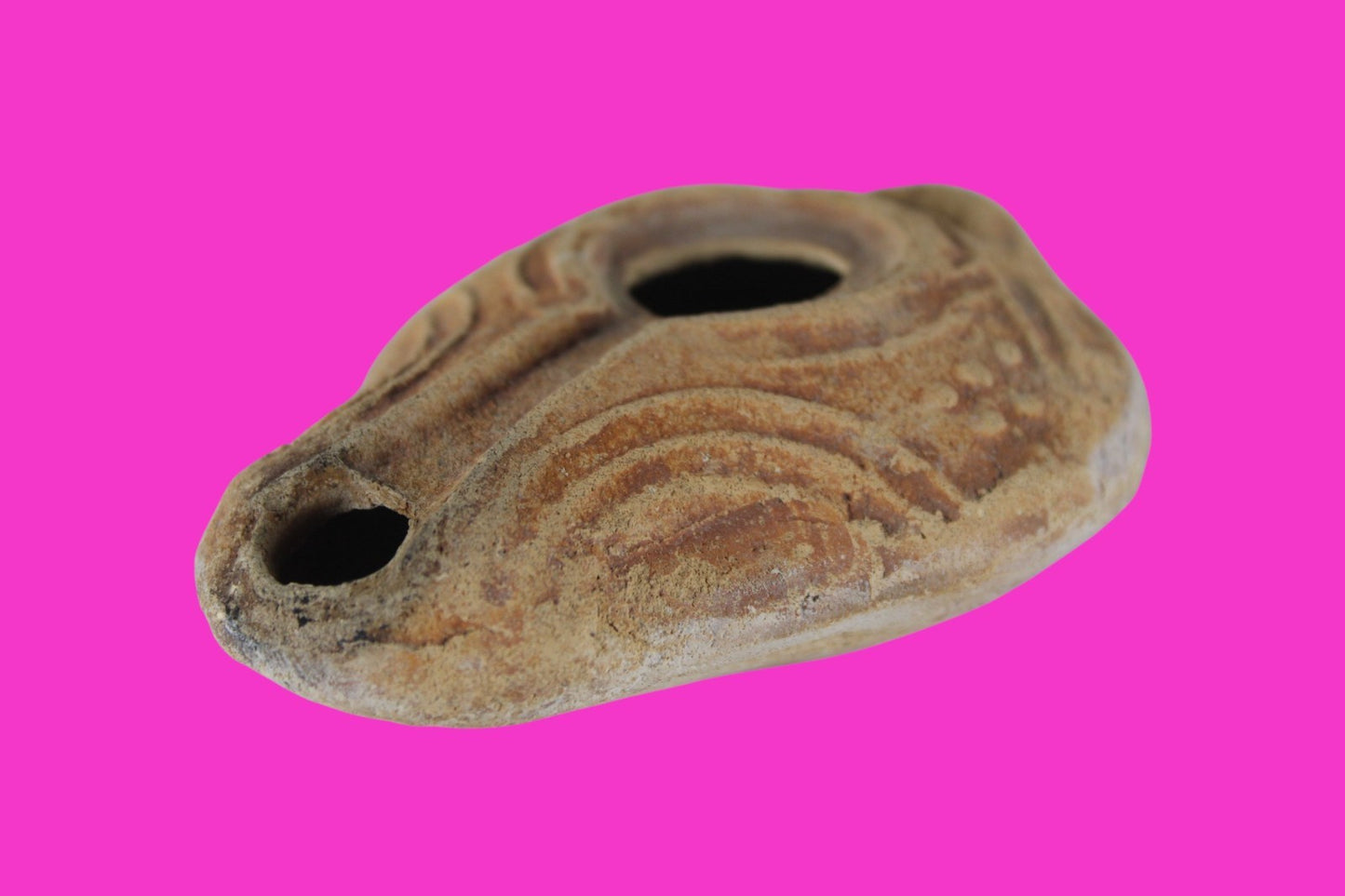 Holy Land Oil Lamp Ancient Artifact Time of the Christians 313-636 AD COA 172