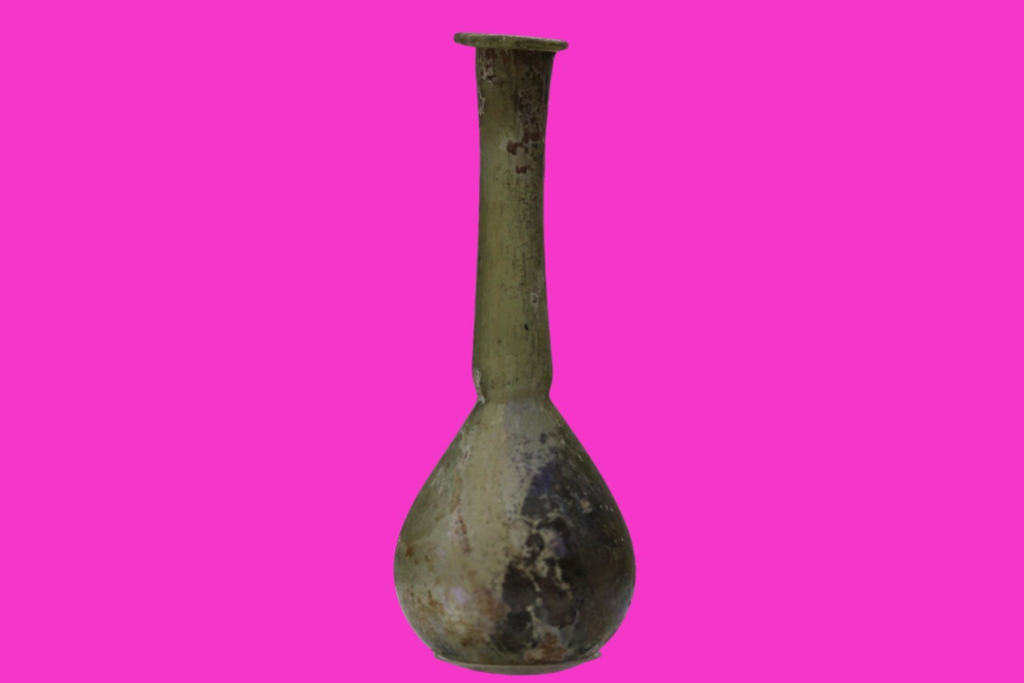 Ancient Holy Land Glass Bottle Authentic Artifact 100-300 AD Roman Era COA J20