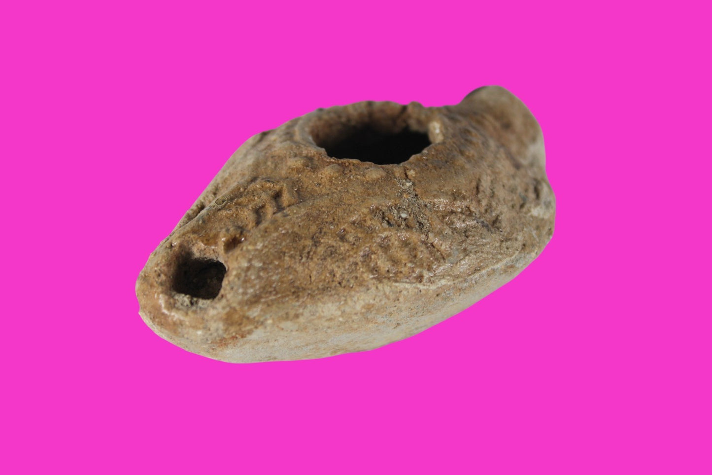 Holy Land Oil Lamp Ancient Artifact Time of the Christians 313-636 AD COA 190