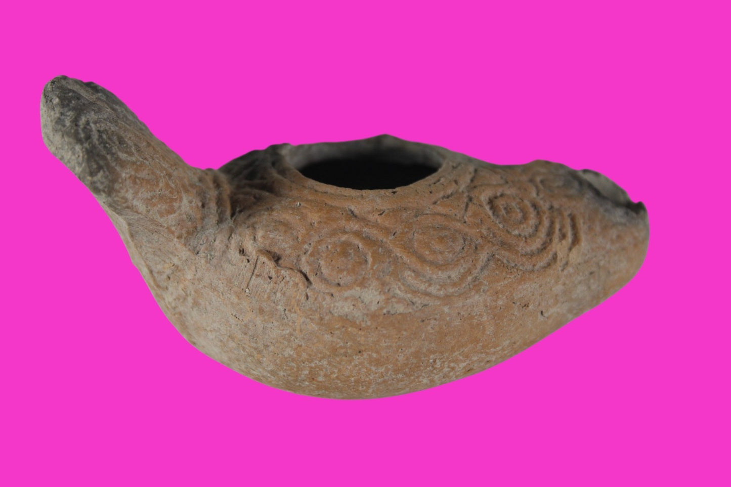 Holy Land Oil Lamp Ancient Artifact Time of the Christians 313-636 AD COA 174