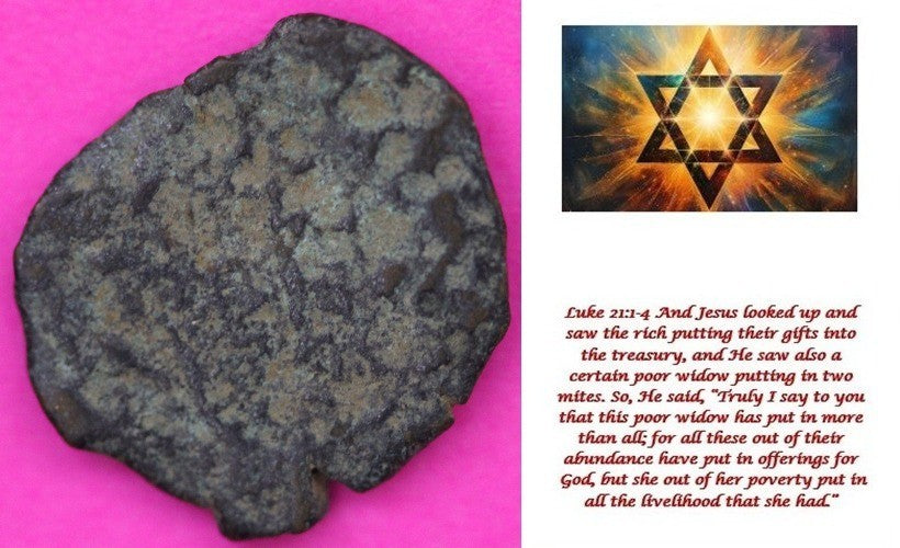 Widows Mite Coin Holy Land Artifact Frameable Display Card Jesus Christ COA B535