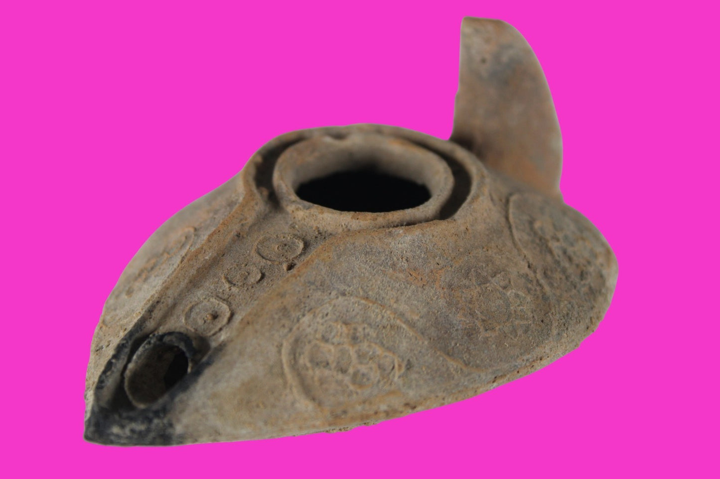 Holy Land Oil Lamp Ancient Artifact Time of the Christians 313-636 AD COA 181
