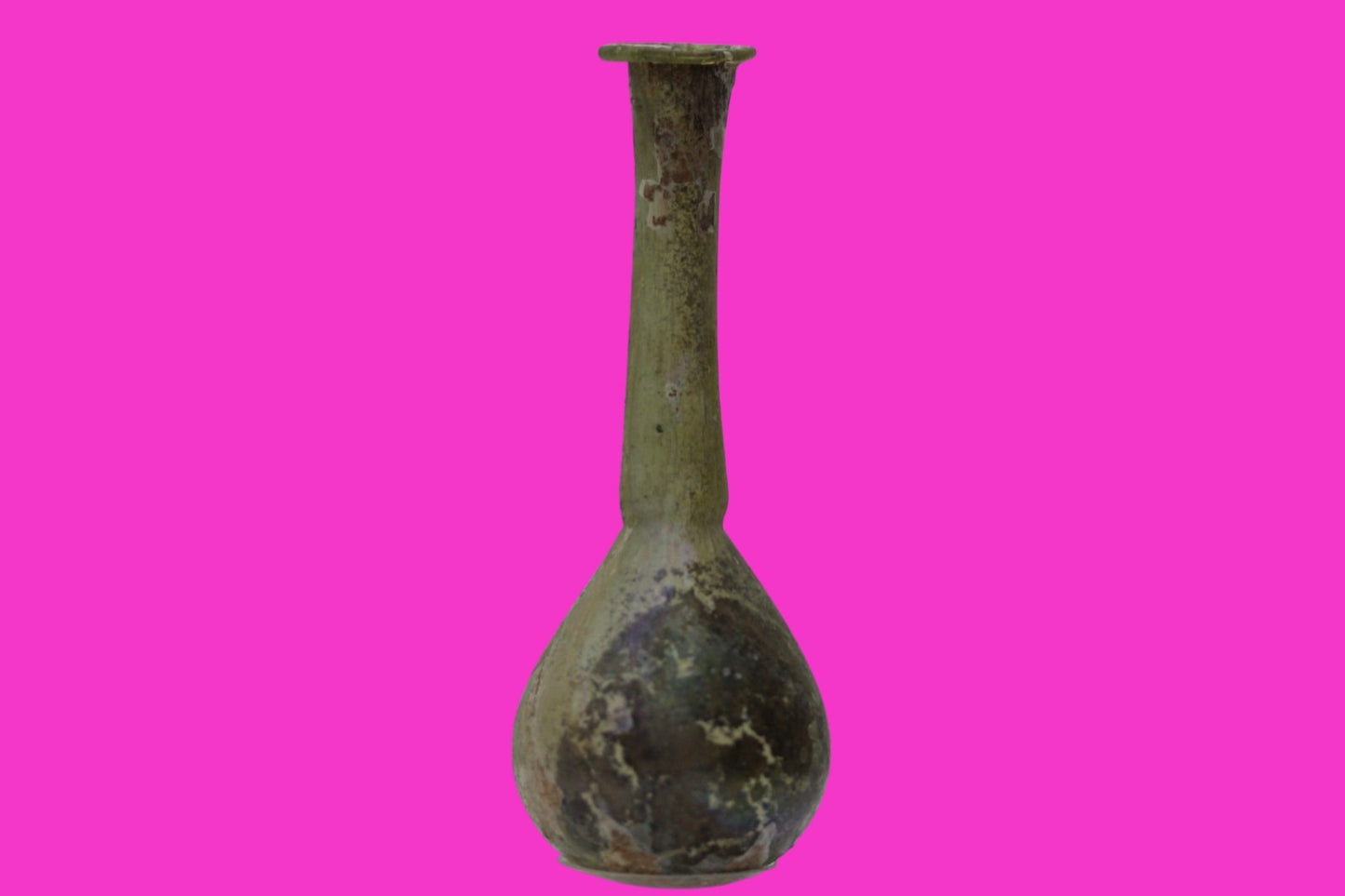 Ancient Holy Land Glass Bottle Authentic Artifact 100-300 AD Roman Era COA J20