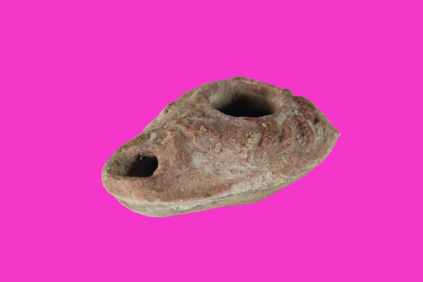 Holy Land Oil Lamp Ancient Artifact Time of the Christians 313-636 AD COA 202