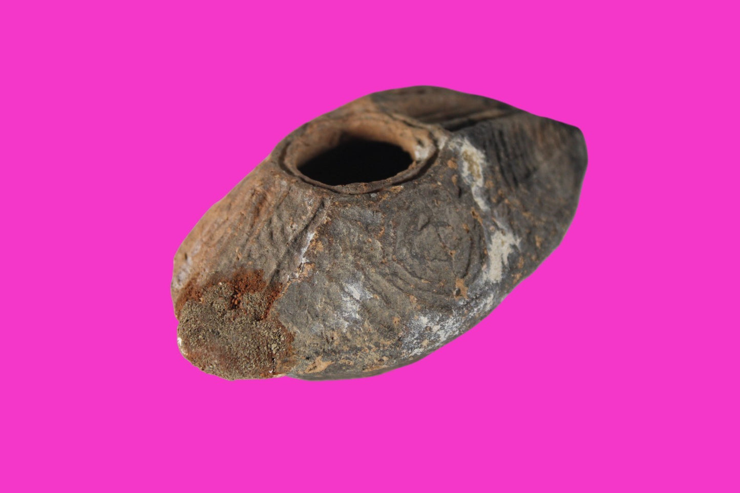 Holy Land Oil Lamp Ancient Artifact Time of the Christians 313-636 AD COA 216
