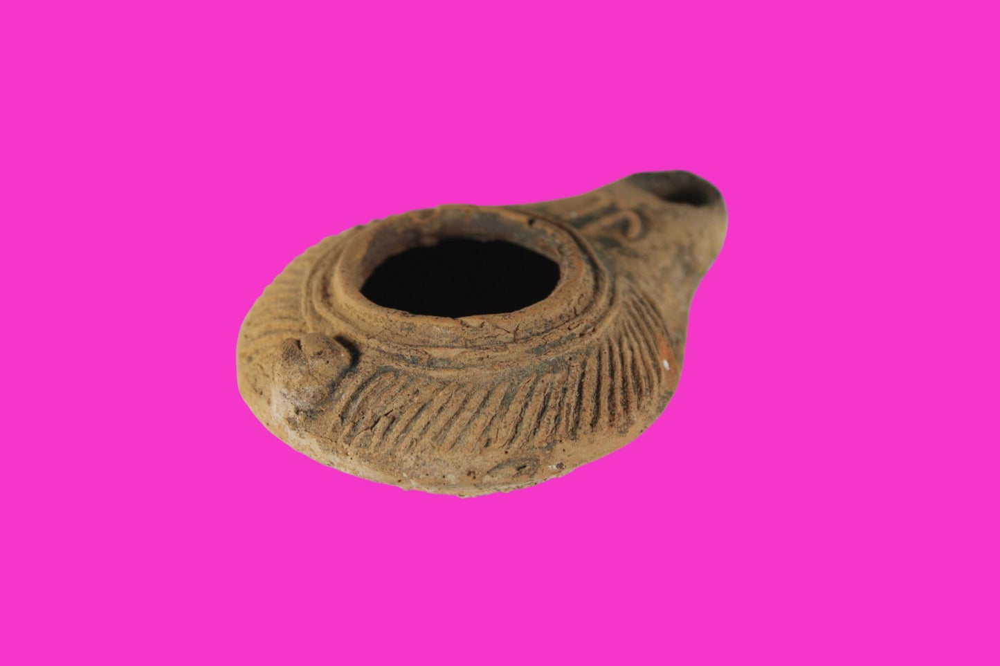 Holy Land Oil Lamp Ancient Artifact Time of Jesus & Apostles 63BC-323AD COA 159