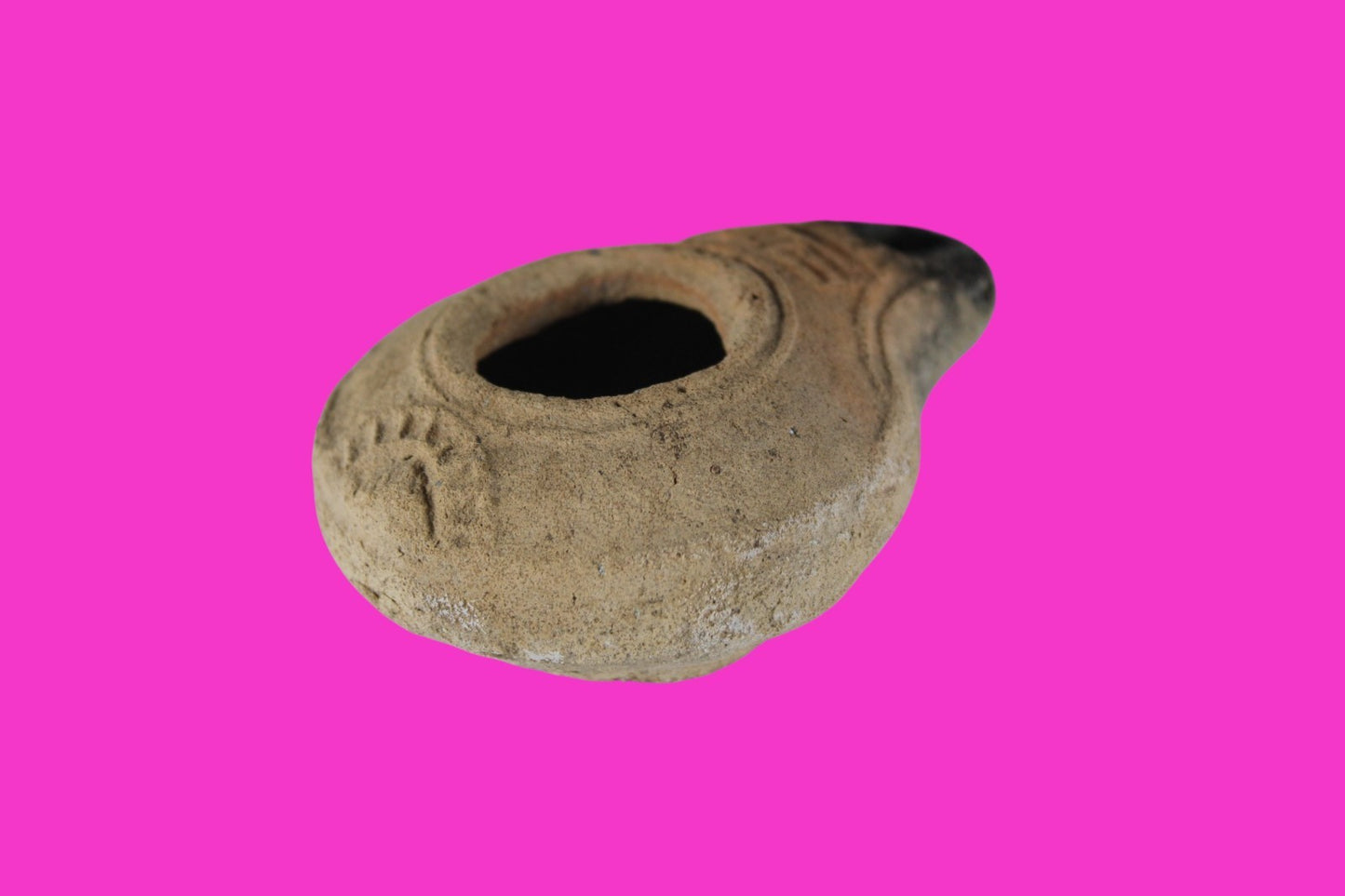 Holy Land Oil Lamp Ancient Artifact Time of Jesus & Apostles 63BC-323AD COA 155