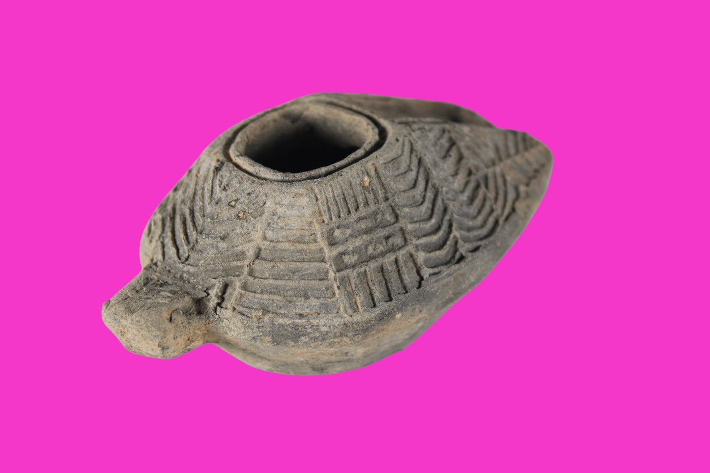 Holy Land Oil Lamp Ancient Artifact Time of the Christians 313-636 AD COA 212