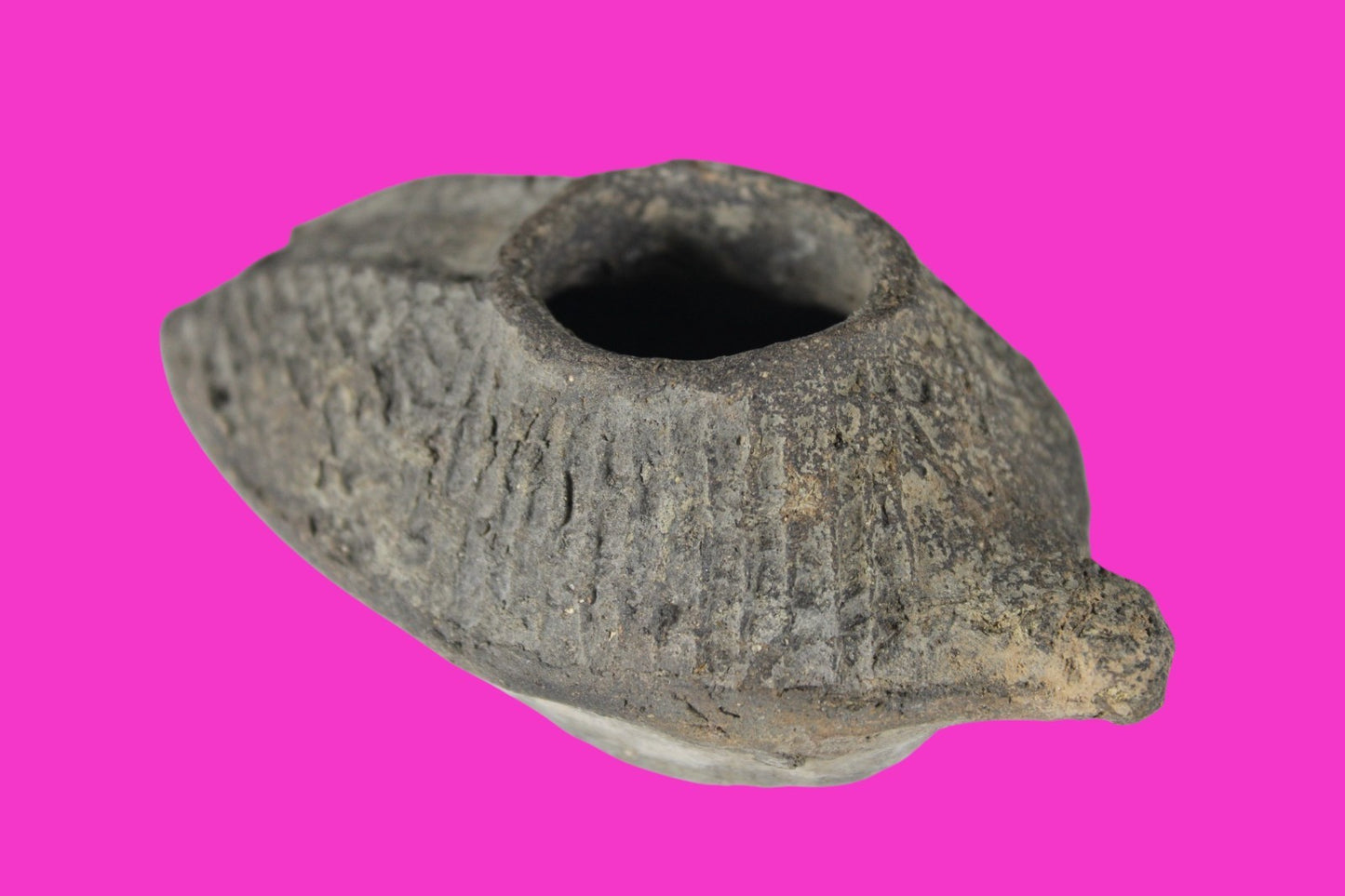 Holy Land Oil Lamp Ancient Artifact Time of the Christians 313-636 AD COA 198