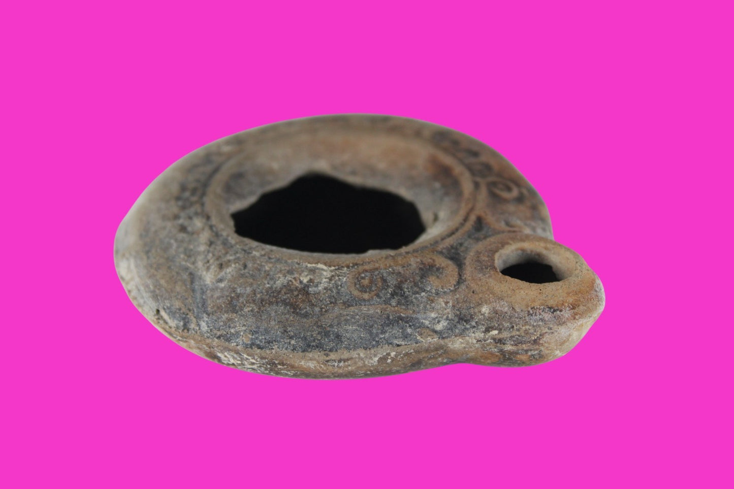 Holy Land Oil Lamp Ancient Artifact Time of Jesus & Apostles 63BC-323AD COA 160