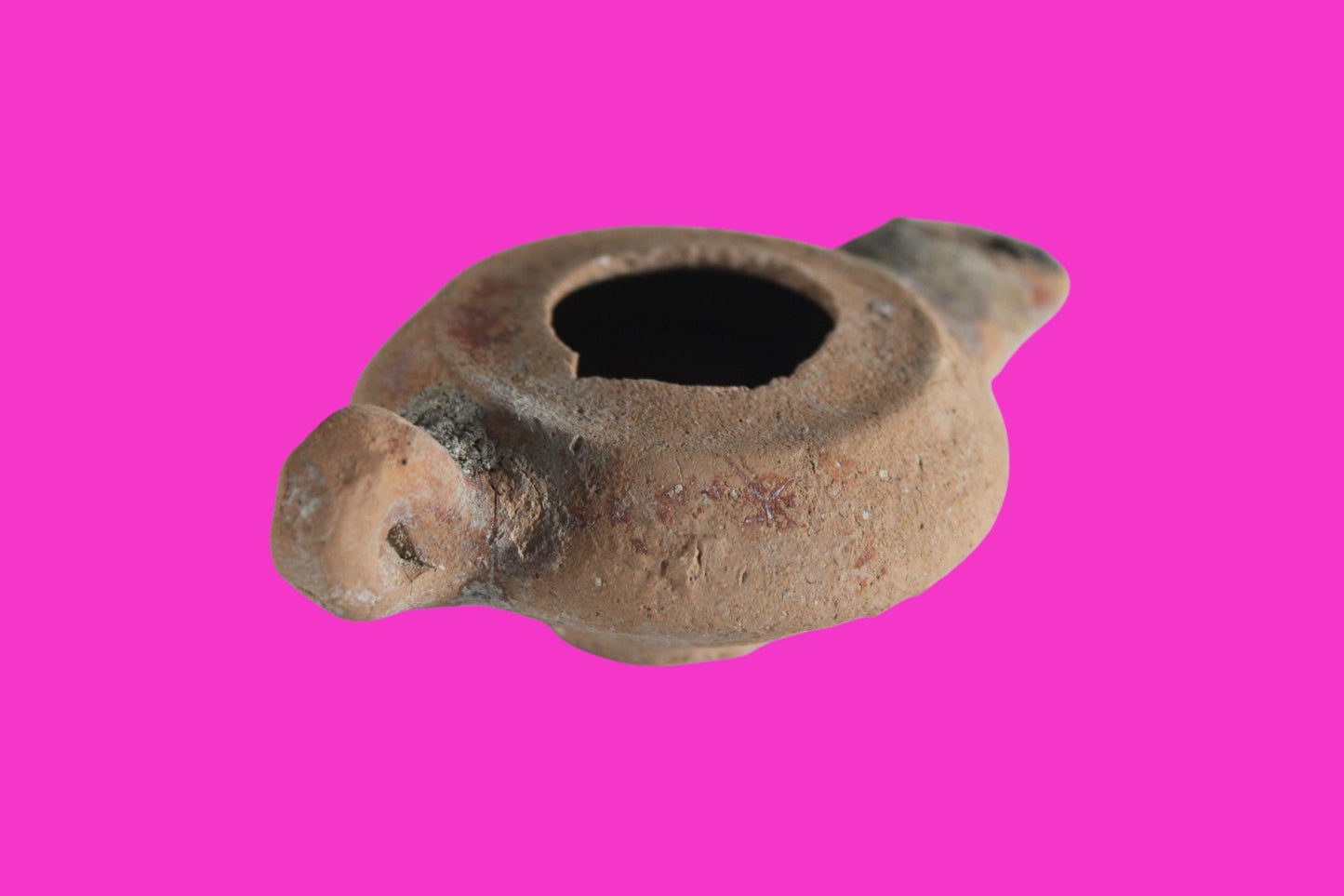 Holy Land Oil Lamp Ancient Artifact Alexander the Great Era 332-63 BC COA 235