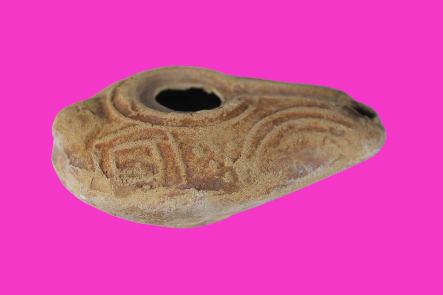 Holy Land Oil Lamp Ancient Artifact Time of the Christians 313-636 AD COA 172