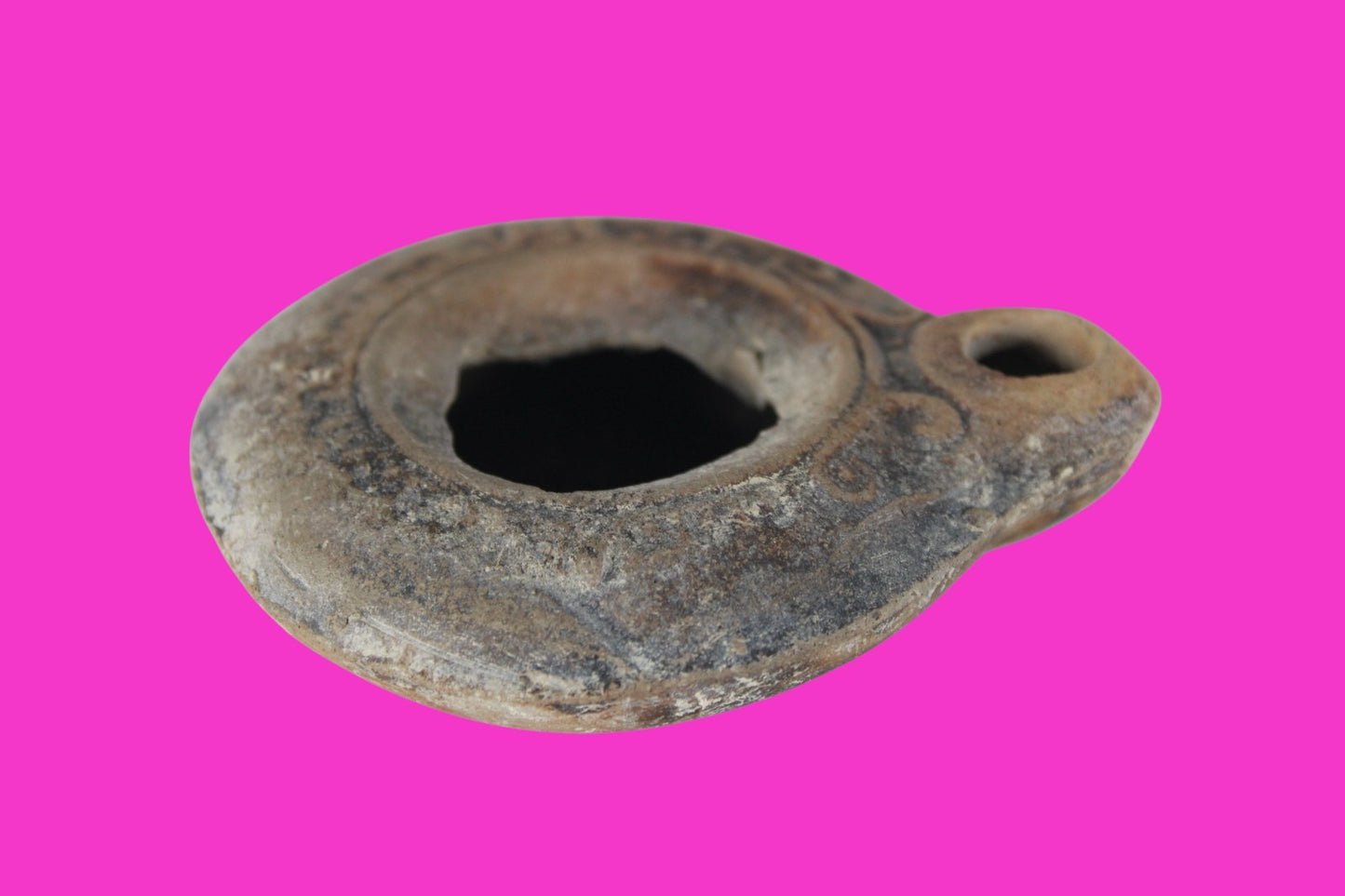 Holy Land Oil Lamp Ancient Artifact Time of Jesus & Apostles 63BC-323AD COA 160