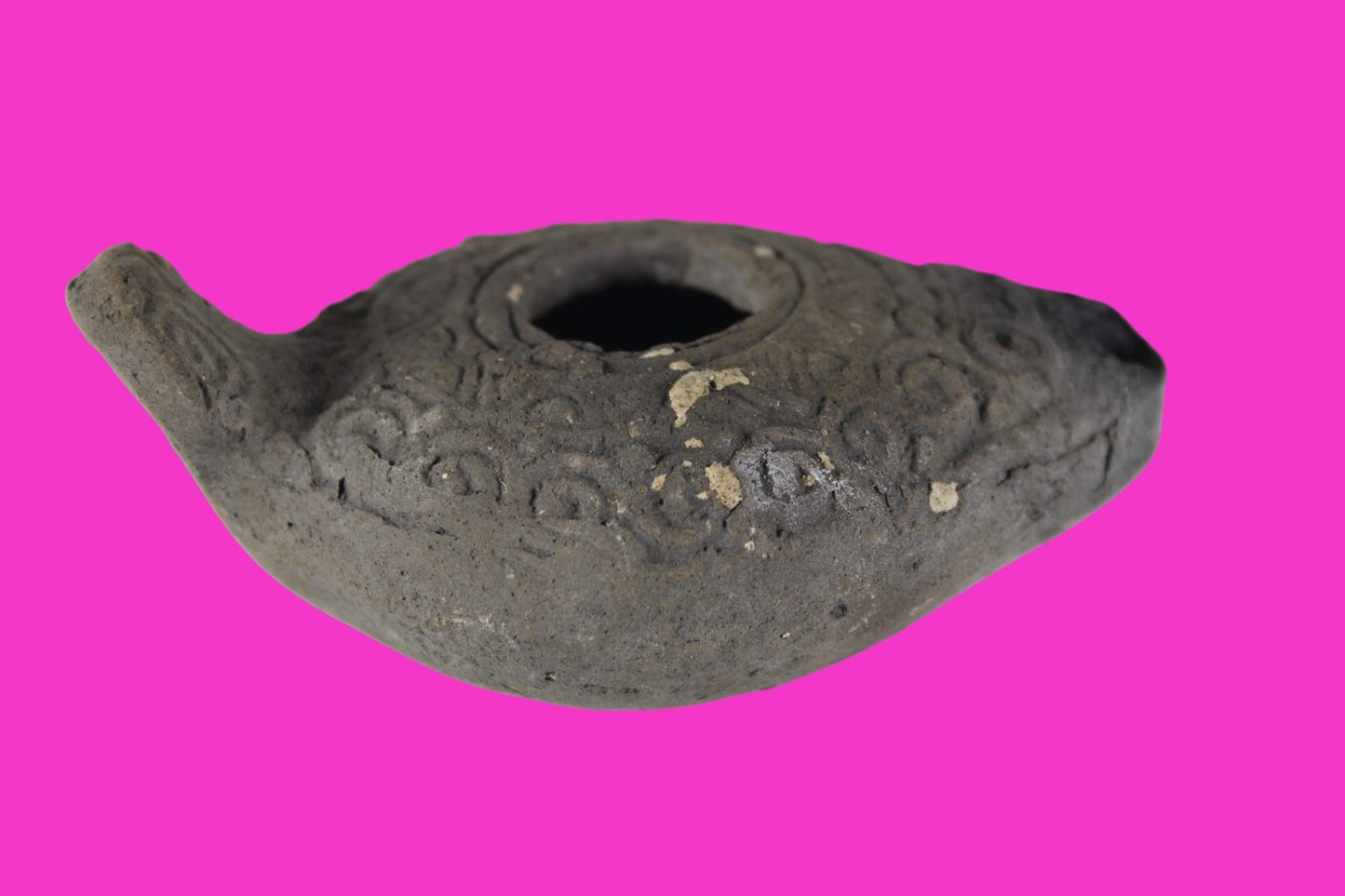 Holy Land Oil Lamp Ancient Artifact Time of the Christians 313-636 AD COA 176