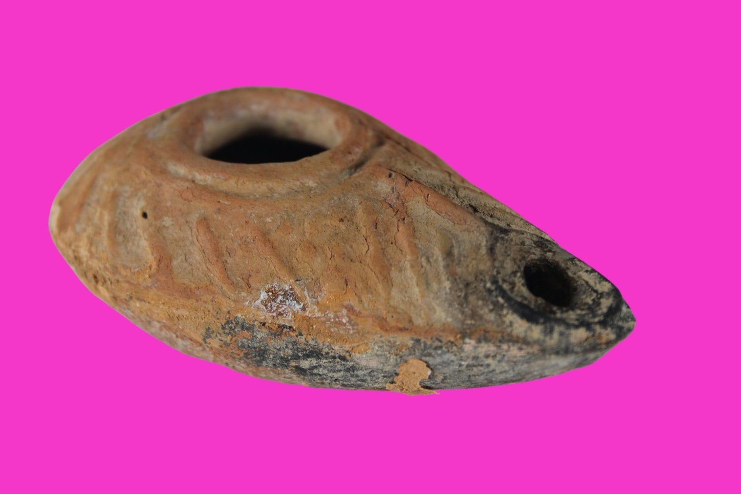 Holy Land Oil Lamp Ancient Artifact Time of the Christians 313-636 AD COA 180