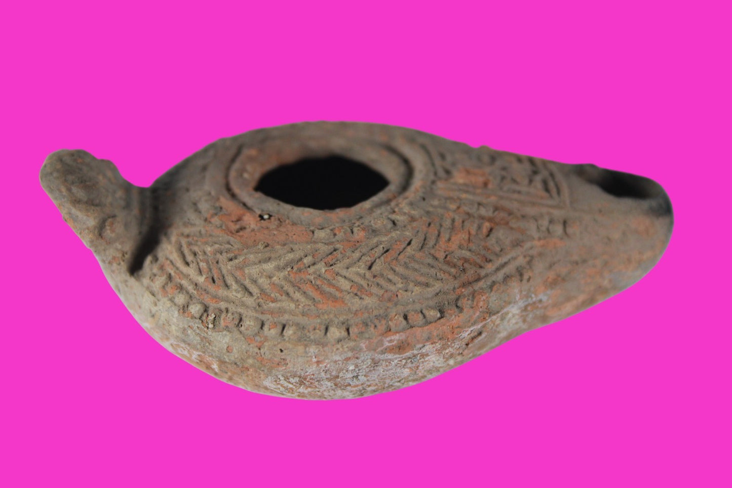 Holy Land Oil Lamp Ancient Artifact Time of the Christians 313-636 AD COA 175
