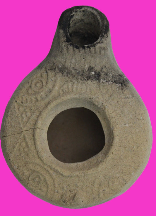 Holy Land Oil Lamp Ancient Artifact Time of Jesus & Apostles 63BC-323AD COA 163