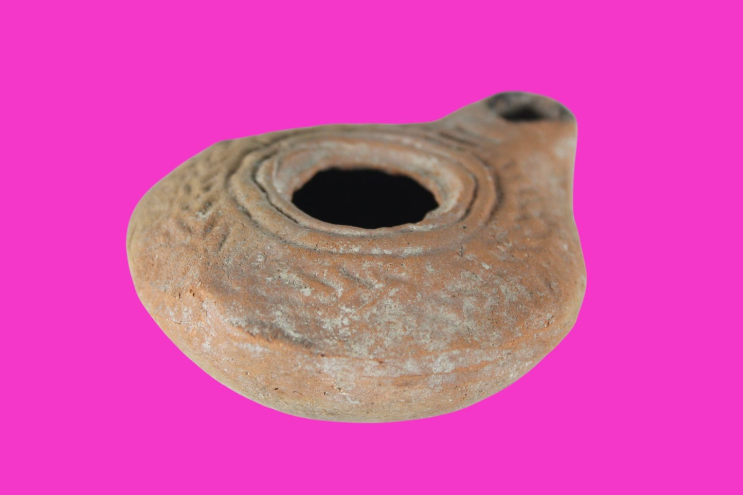 Holy Land Oil Lamp Ancient Artifact Time of the Christians 313-636 AD COA 217