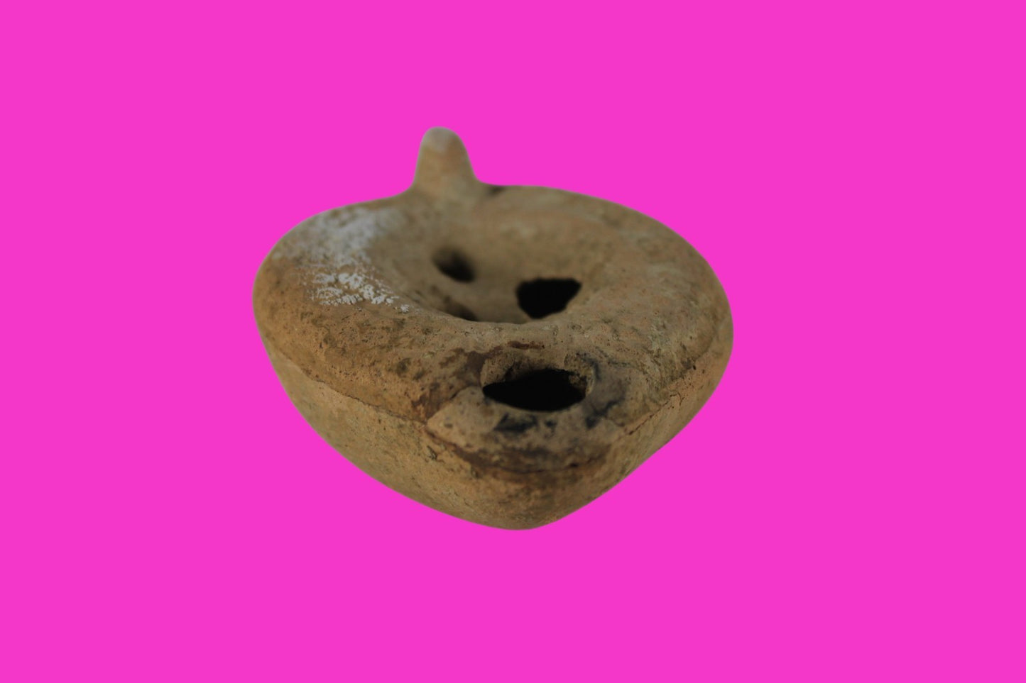 Ancient Holy Land Oil Lamp Artifact Jesus Christ Homeland 100BC-200AD COA 44
