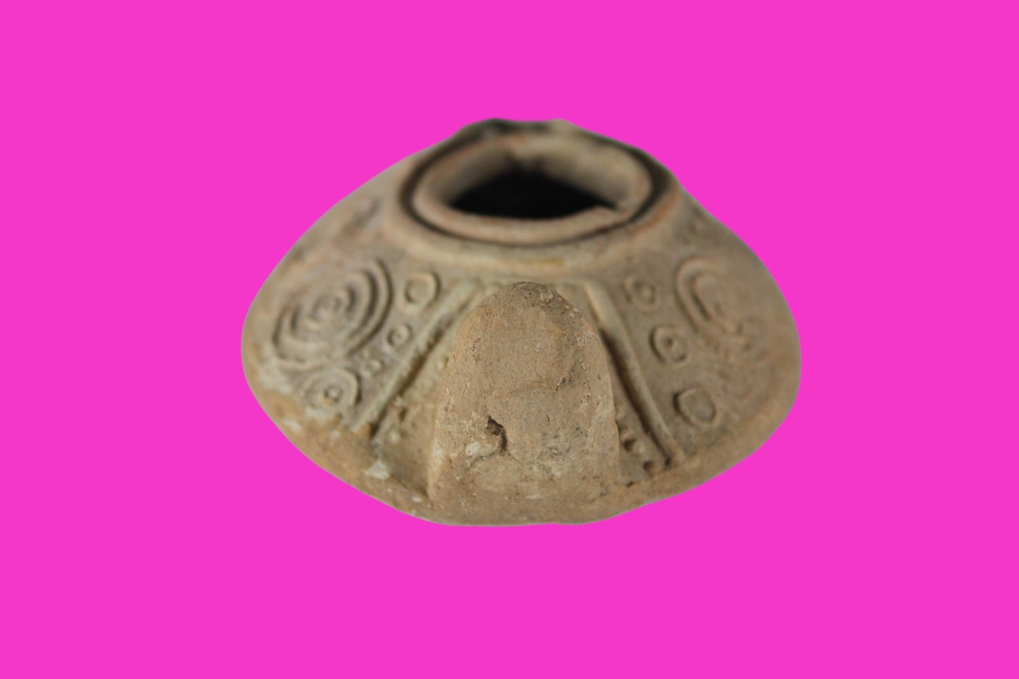 Big High Quality Holy Land Oil Lamp Ancient Artifact Byzantine 313-636 AD COA209