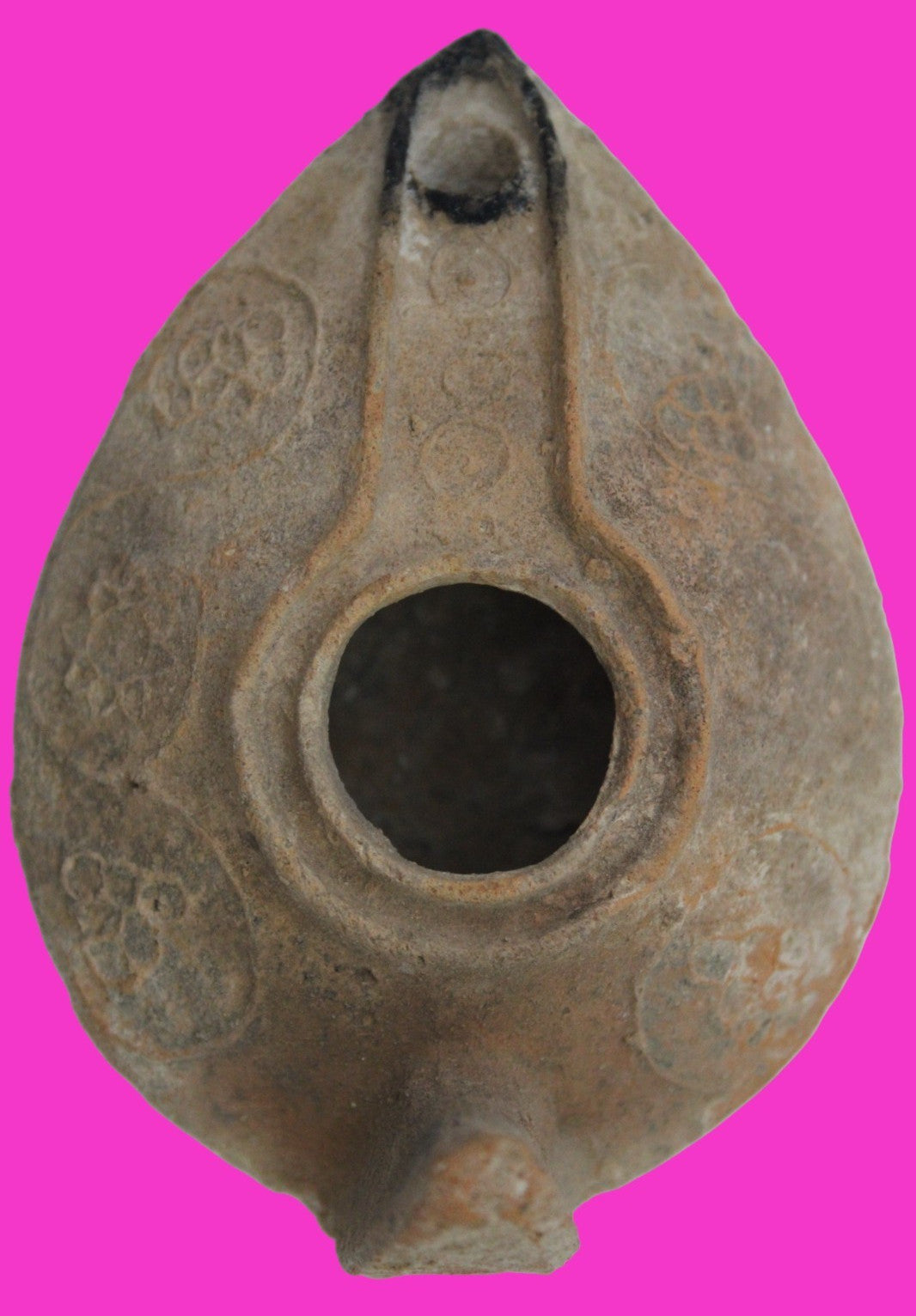 Holy Land Oil Lamp Ancient Artifact Time of the Christians 313-636 AD COA 181