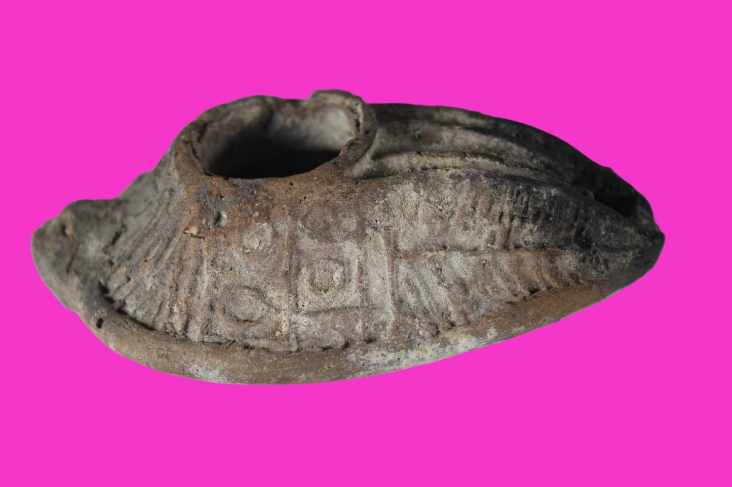 Holy Land Oil Lamp Ancient Artifact Time of the Christians 313-636 AD COA 196