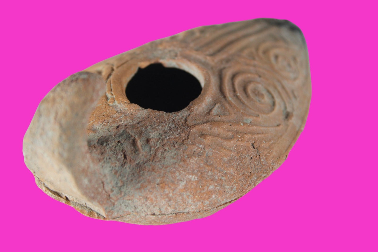 Holy Land Oil Lamp Ancient Artifact Time of the Christians 313-636 AD COA 203