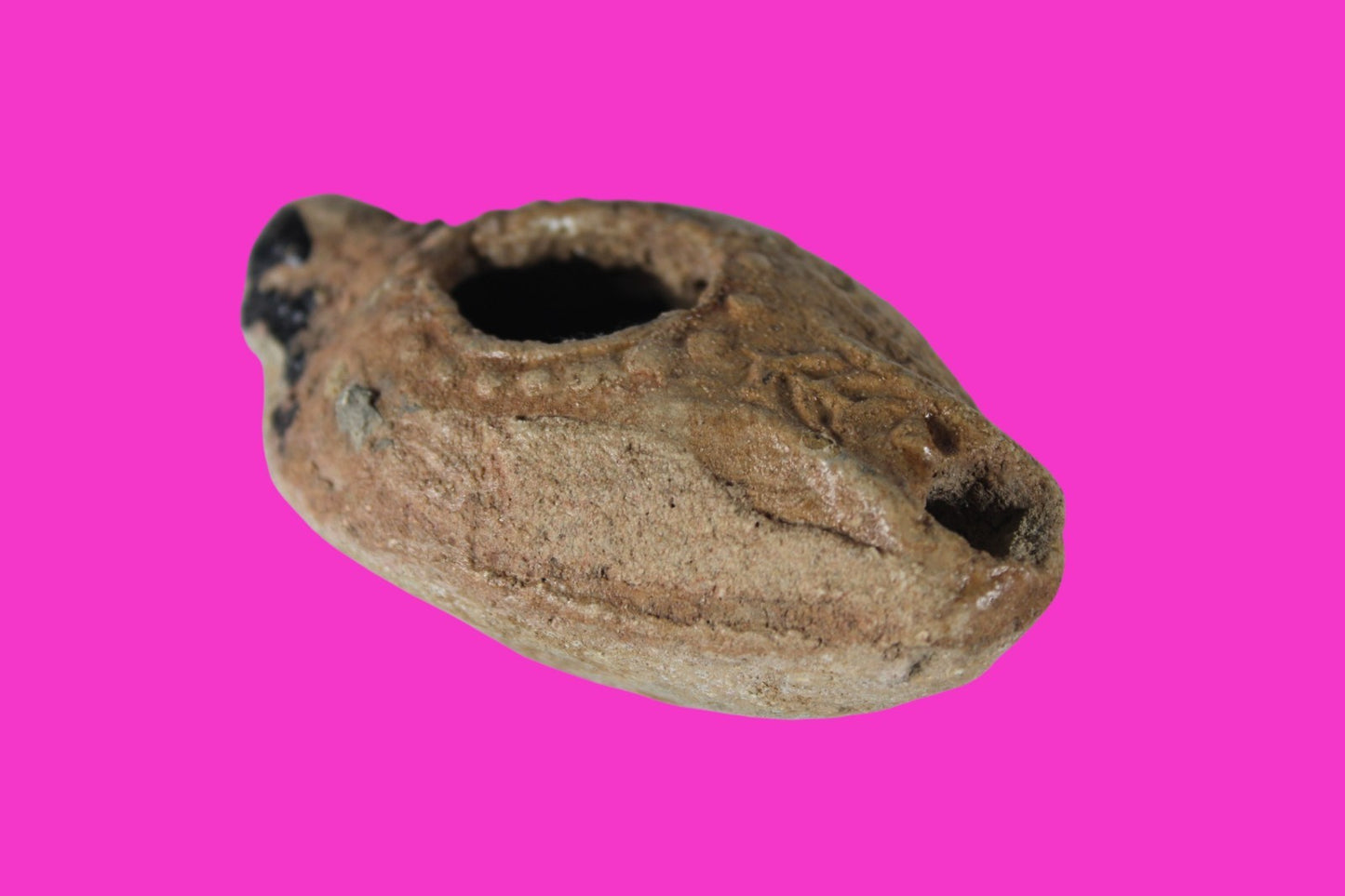 Holy Land Oil Lamp Ancient Artifact Time of the Christians 313-636 AD COA 190