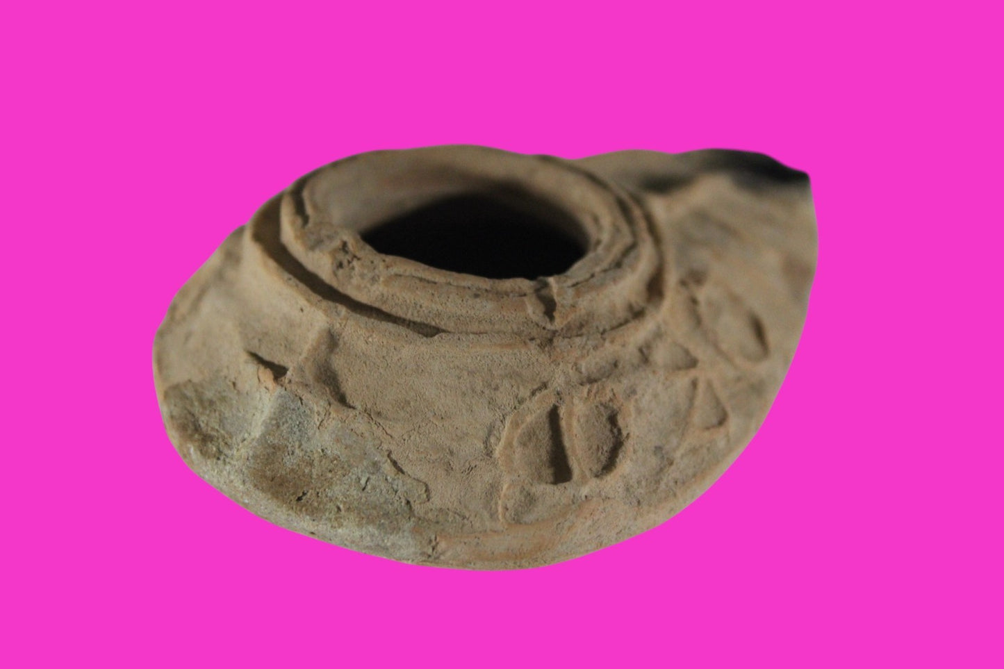 Ancient Holy Land Big Oil Lamp Artifact Home of Jesus Christ 200-500 AD COA J153