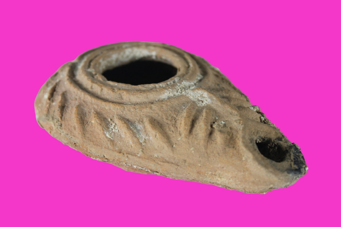 Holy Land Oil Lamp Ancient Artifact Time of the Christians 313-636 AD COA 193