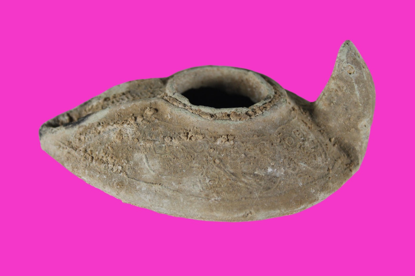 Holy Land Oil Lamp Ancient Artifact Time of the Christians 313-636 AD COA 218