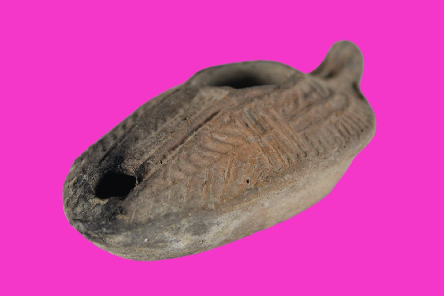 Holy Land Oil Lamp Ancient Artifact Time of the Christians 313-636 AD COA 188