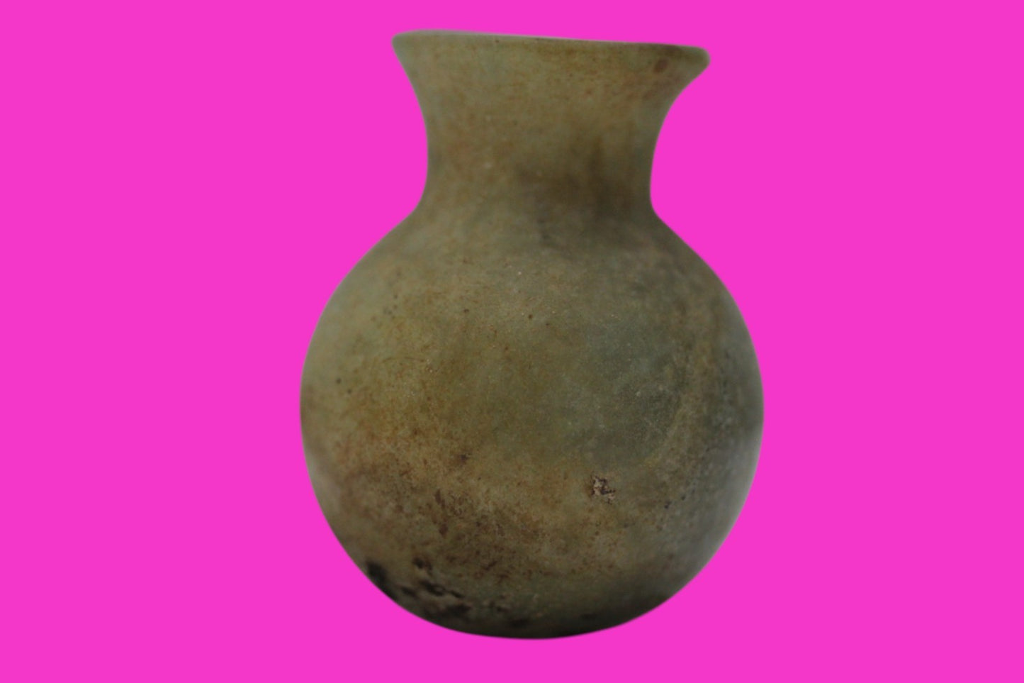 Holy Land Artifact Authentic Ancient Glass Bottle 100-300 AD Roman Era COA J17