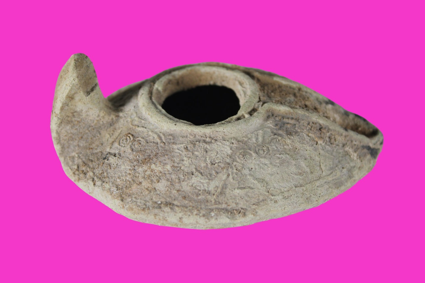 Holy Land Oil Lamp Ancient Artifact Time of the Christians 313-636 AD COA 197