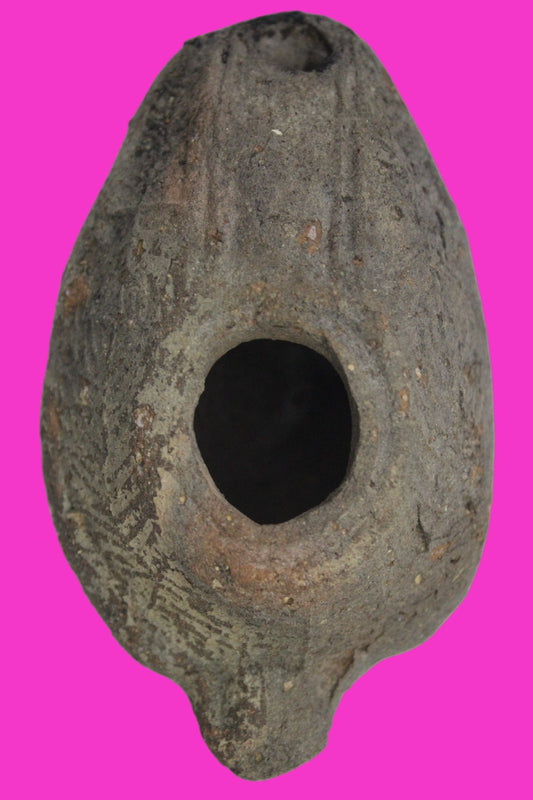 Holy Land Oil Lamp Ancient Artifact Time of the Christians 313-636 AD COA 59