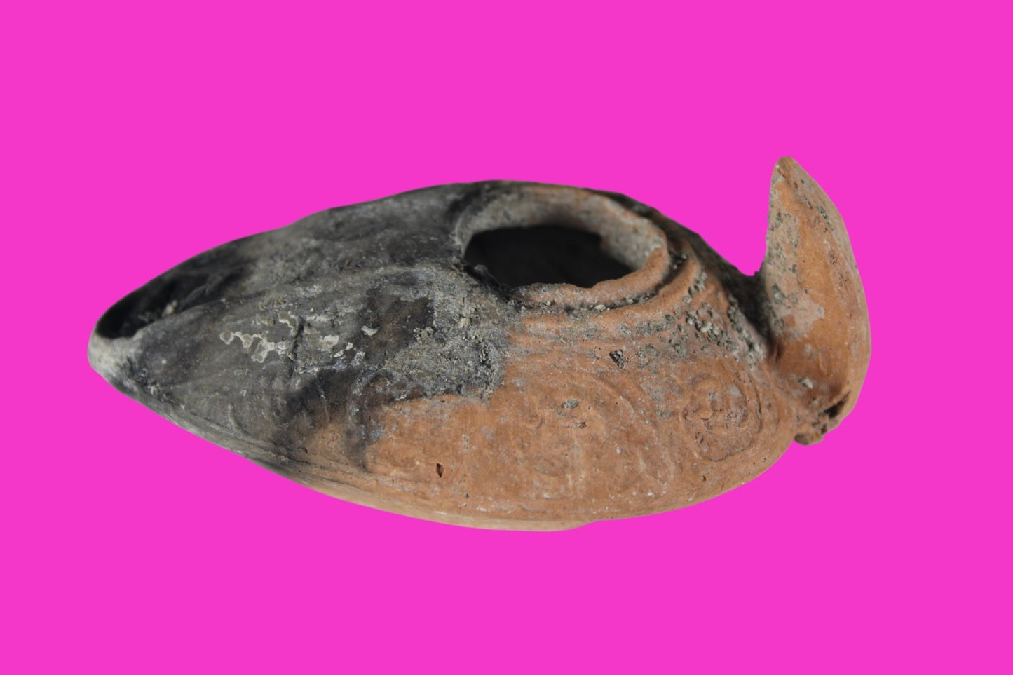Holy Land Oil Lamp Ancient Artifact Time of the Christians 313-636 AD COA 224