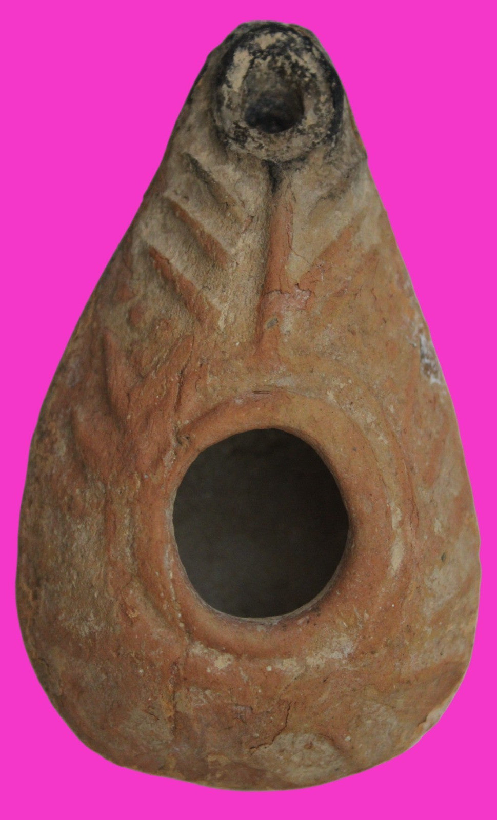 Holy Land Oil Lamp Ancient Artifact Time of the Christians 313-636 AD COA 180