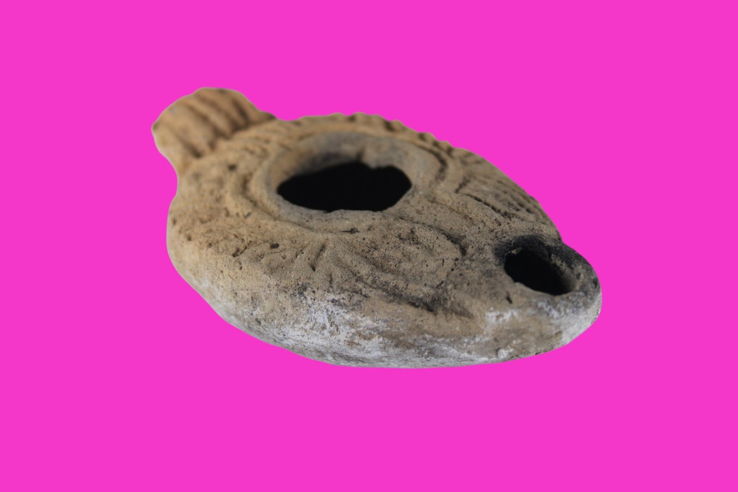 Holy Land Oil Lamp Ancient Artifact Time of the Christians 313-636 AD COA 173