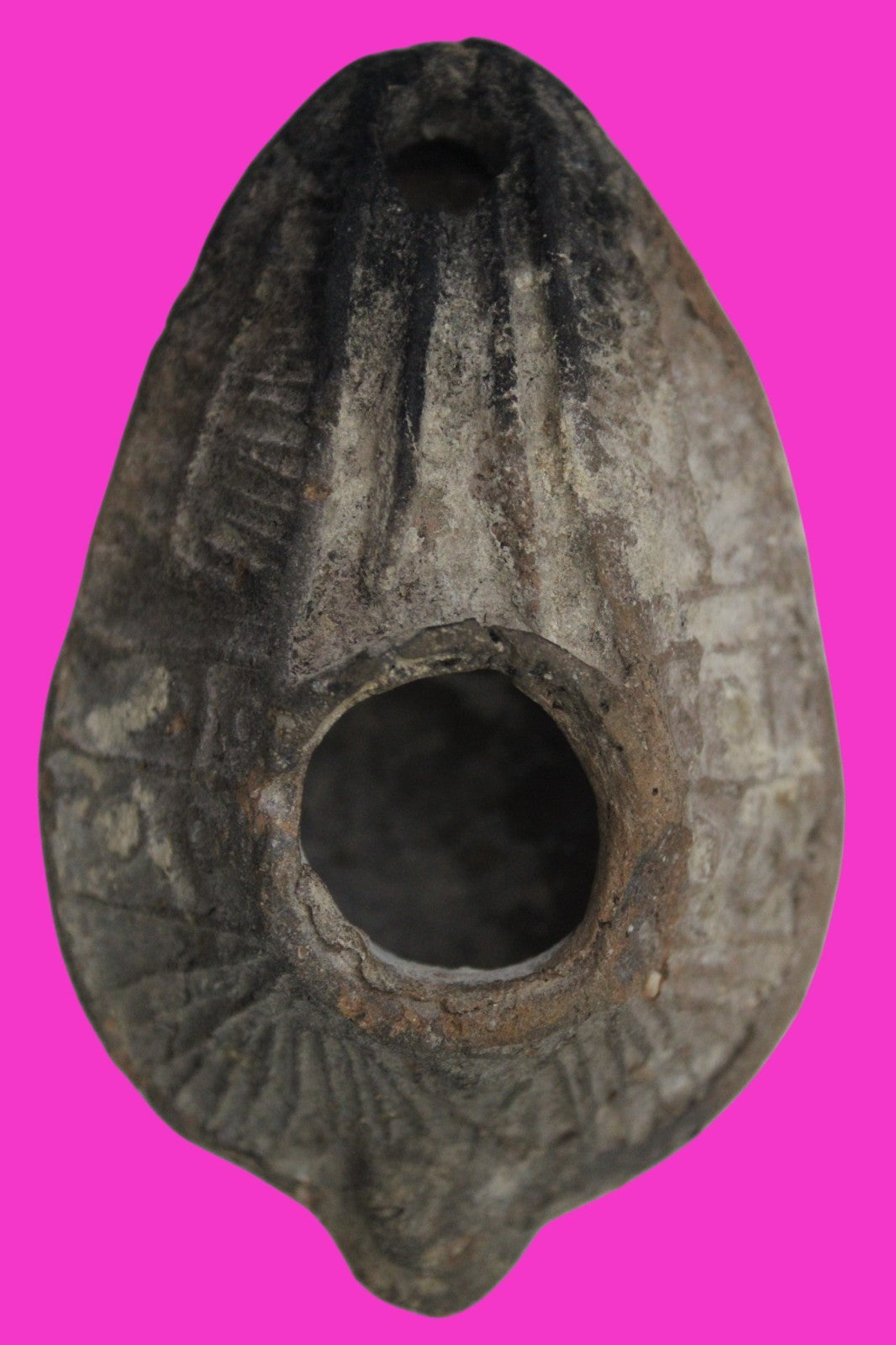 Holy Land Oil Lamp Ancient Artifact Time of the Christians 313-636 AD COA 196