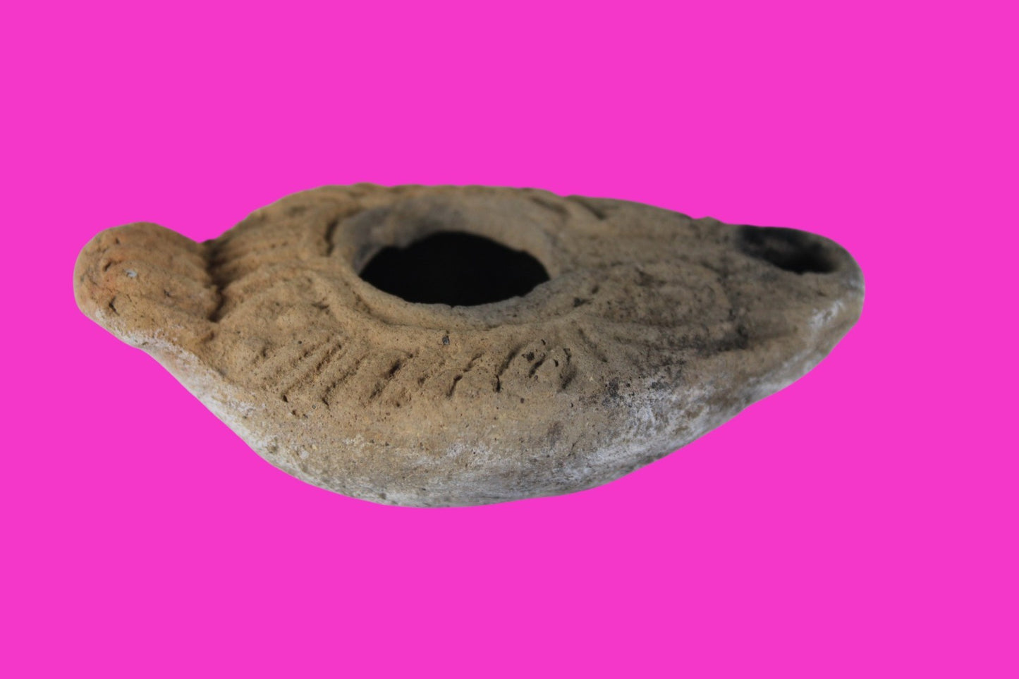 Holy Land Oil Lamp Ancient Artifact Time of the Christians 313-636 AD COA 173