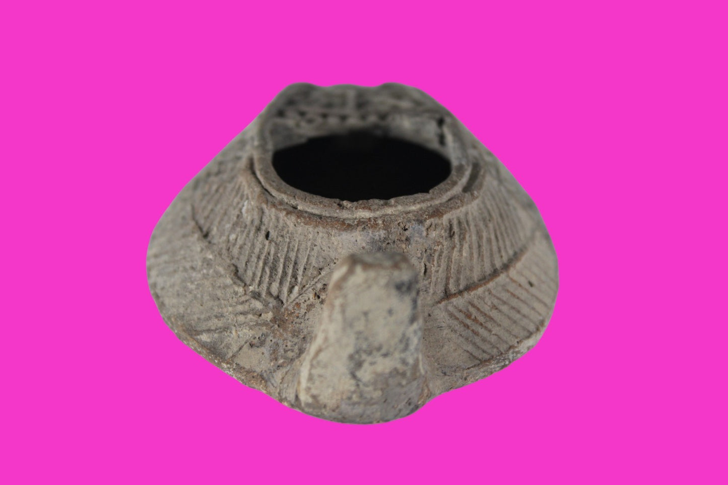 Holy Land Oil Lamp Ancient Artifact Time of the Christians 313-636 AD COA 225