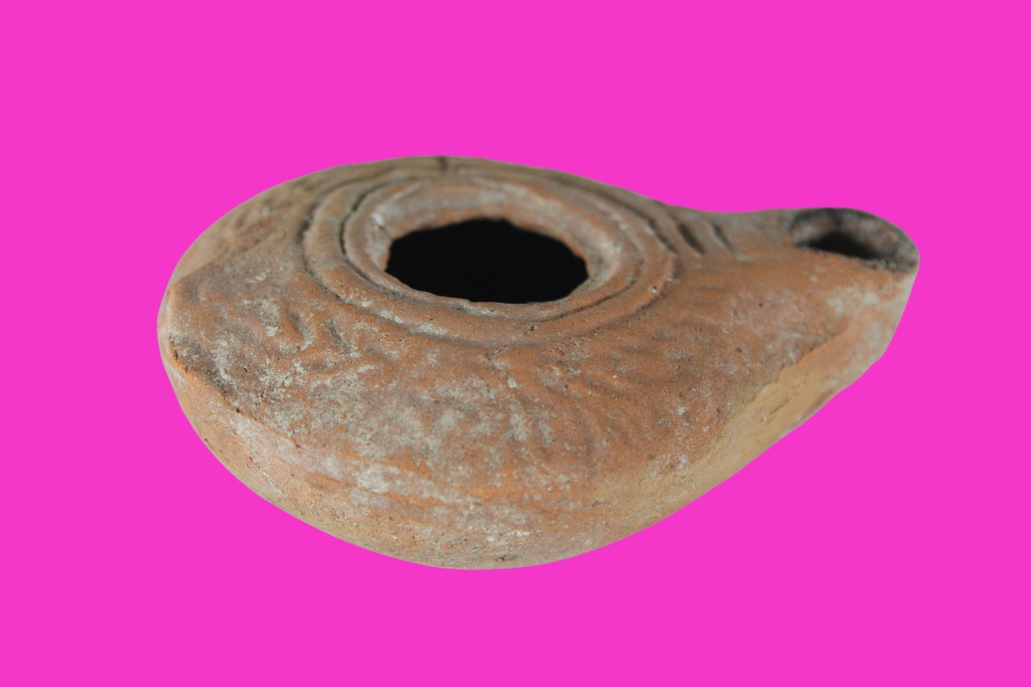Holy Land Oil Lamp Ancient Artifact Time of the Christians 313-636 AD COA 217