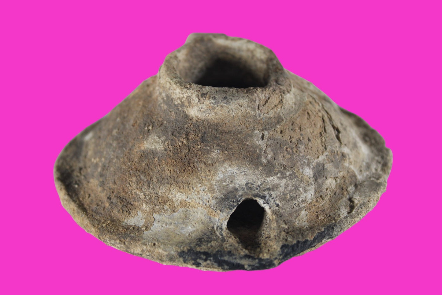 Holy Land Oil Lamp Ancient Artifact Time of the Arab Invasion 660-800 AD COA 244