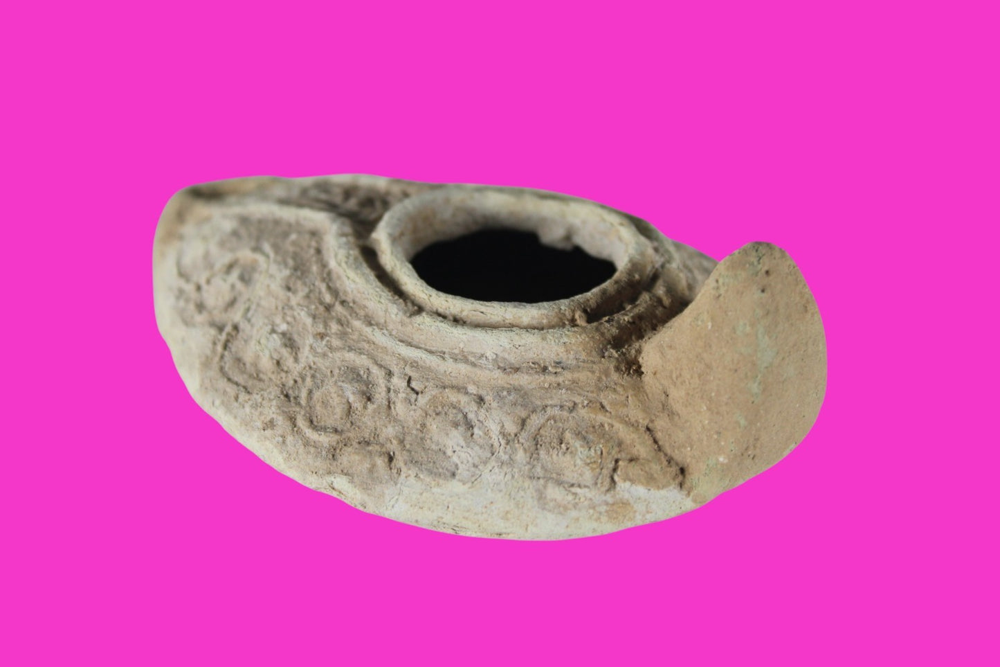 Holy Land Oil Lamp Ancient Artifact Time of the Christians 313-636 AD COA 219