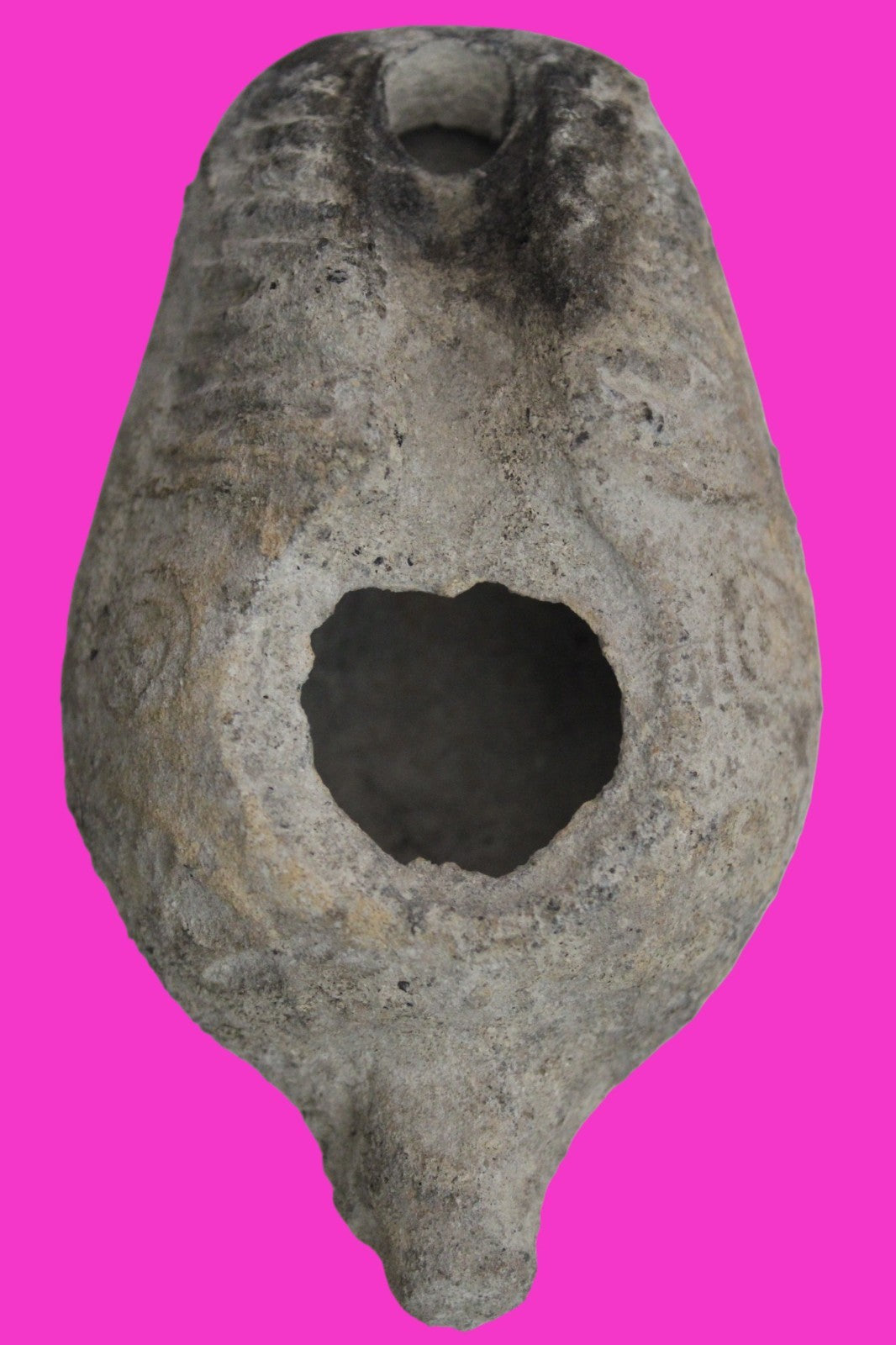 Holy Land Oil Lamp Ancient Artifact Time of the Christians 313-636 AD COA 220