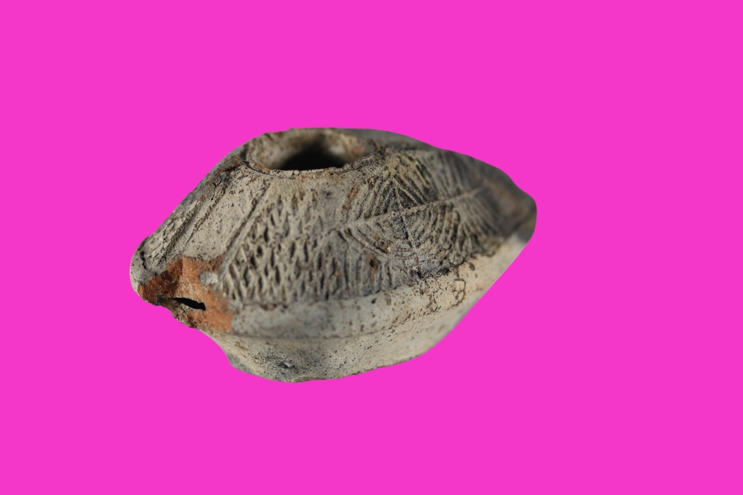 Time of the Christians Oil Lamp Ancient Holy Land Artifact 313-636 AD COA 15
