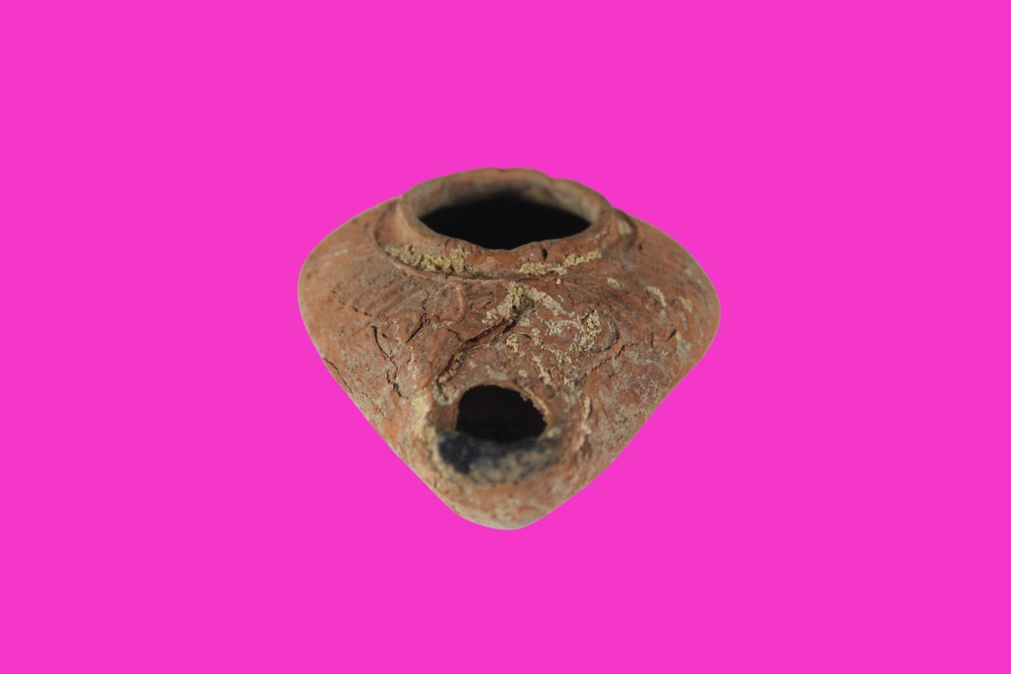 Holy Land Oil Lamp Ancient Artifact Time of the Christians 313-636 AD COA 226